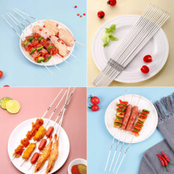 Szpikulce szpiki szampury do szaszłyków mięsa 35cm nierdzewne 20 szt