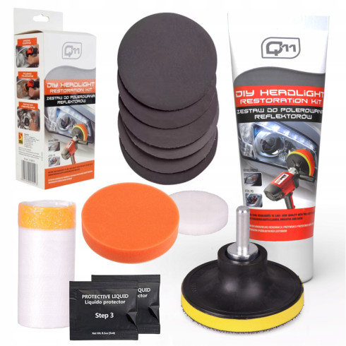 Zestaw do polerowania reflektorów lamp samochodowych
