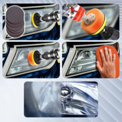 Car headlight polishing restoration kit