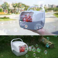Bubble machine for making soap bubbles