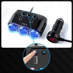 Nabíječka cigaretové zapalovač zásuvka splitter 2x USB