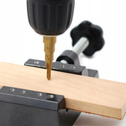 Zestaw 3 wierteł stożkowych stopniowych do metalu drewna blach plastiku 4-32 mm