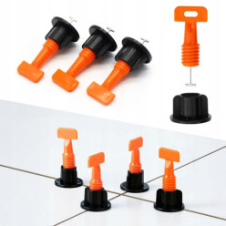 Zestaw do poziomowania układania płytek klipsy kliny uchwyt 50 szt