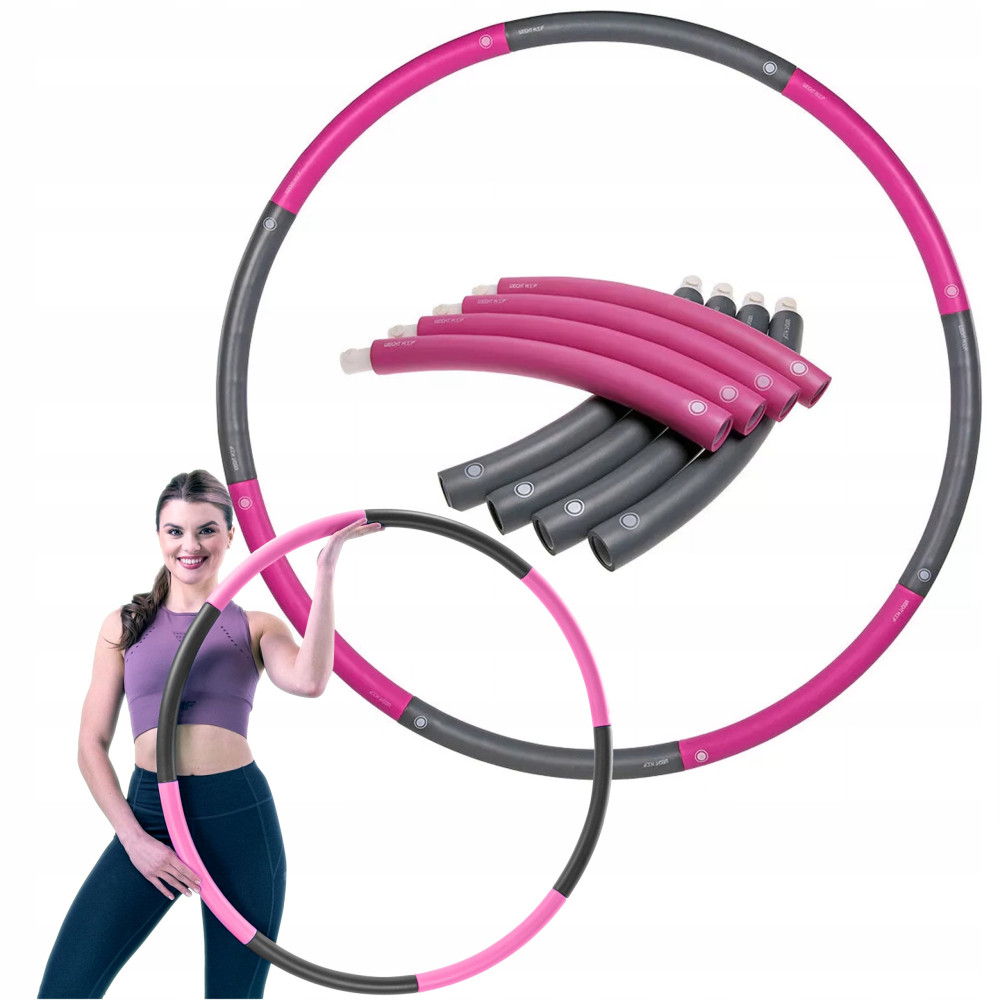 Hula hop składane z pianką do ćwiczeń fitness