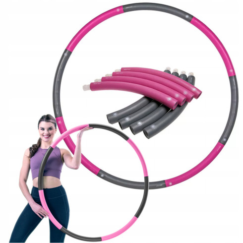 Hula hop składane z pianką do ćwiczeń fitness