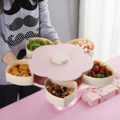 Obrotowy organizer pojemnik na cukierki biżuterię z uchwytem na telefon