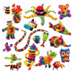 Klocki na rzepy kulki kolorowe kreatywne 200 elementów dla dzieci