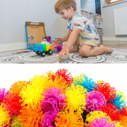 Klettbausteine Kugeln bunt kreativ 200 Teile für Kinder