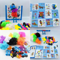 Klocki na rzepy kulki kolorowe kreatywne 200 elementów dla dzieci