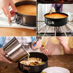 Set 3 Springformen Backform rund 24/26/28cm zum Backen