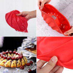 Silicone bundt cake tin for baking 22 cm