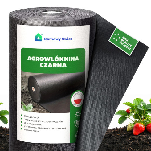 Anti-weed ground cover fleece 50g black weed control fabric 1,1x20m against weeds