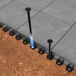 Obrzeże ogrodowe trawnikowe czarne plastikowe 10m 20 kołków zestaw