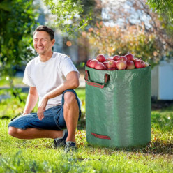 Kosz ogrodowy worek na liście odpady trawę 120L składany z uchwytami
