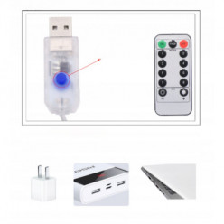 LED-Lichtervorhang Lichterkette 3x3m 300 LED