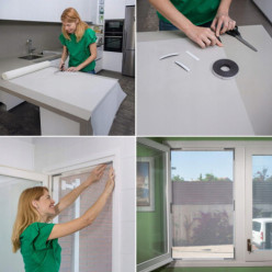 Filet magnétique pour moustiquaires pour insectes de fenêtre 150 x 180 cm