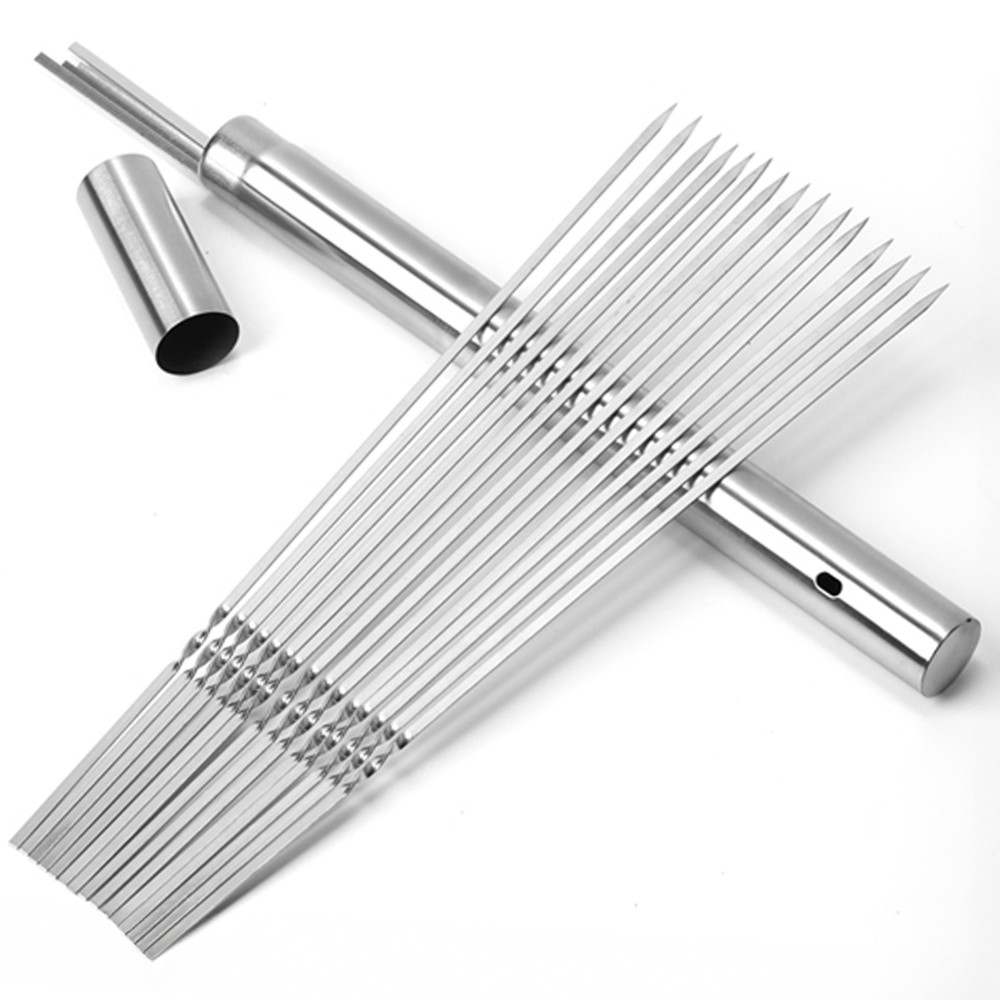 Szpikulce szpiki szampury do szaszłyków mięsa 35cm nierdzewne 20 szt