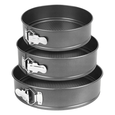 Zestaw 3 tortownic blacha okrągła 24/26/28cm do pieczenia