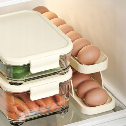 Porte-oeufs pour réfrigérateur organisateur contenant jusqu'à 14 œufs 33 cm