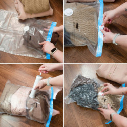 Worki próżniowe na ubrania pościel zestaw 12 sztuk + pompka