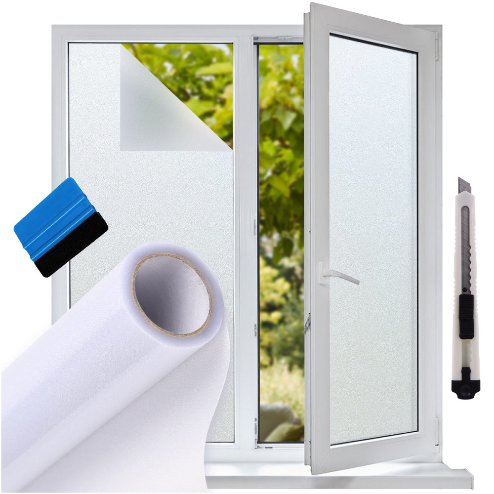 Folia matowa na szybę balkon okna mleczna mrożona 300x100cm szroniona