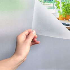 Fensterfolie matt Balkon Fenster Milchglas satiniert 300x100cm blickdicht