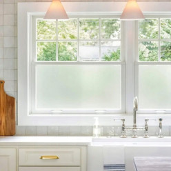 Folia matowa na szybę balkon okna mleczna mrożona 152x300cm szroniona