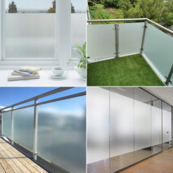 Folia matowa na szybę balkon okna mleczna mrożona 152x300cm szroniona