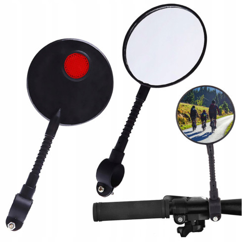 Lusterko rowerowe wsteczne na rower regulowane zestaw 2 szt