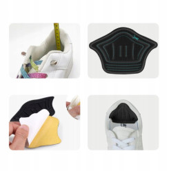 ZAPIĘTKI DO BUTÓW CZARNE 2 SZT WKŁADKI ODDYCHAJĄCE WYGODNE PIANKOWE KLEJ