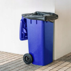 Worki na śmieci 160L czarne 10 worków 1 rolka