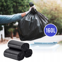 Binkové vrecia 160L čierne 100 vrecúšok 10 roliek