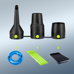 Elektrische Pumpe für Ball Luftmatratze 12v/230v + Adapterset