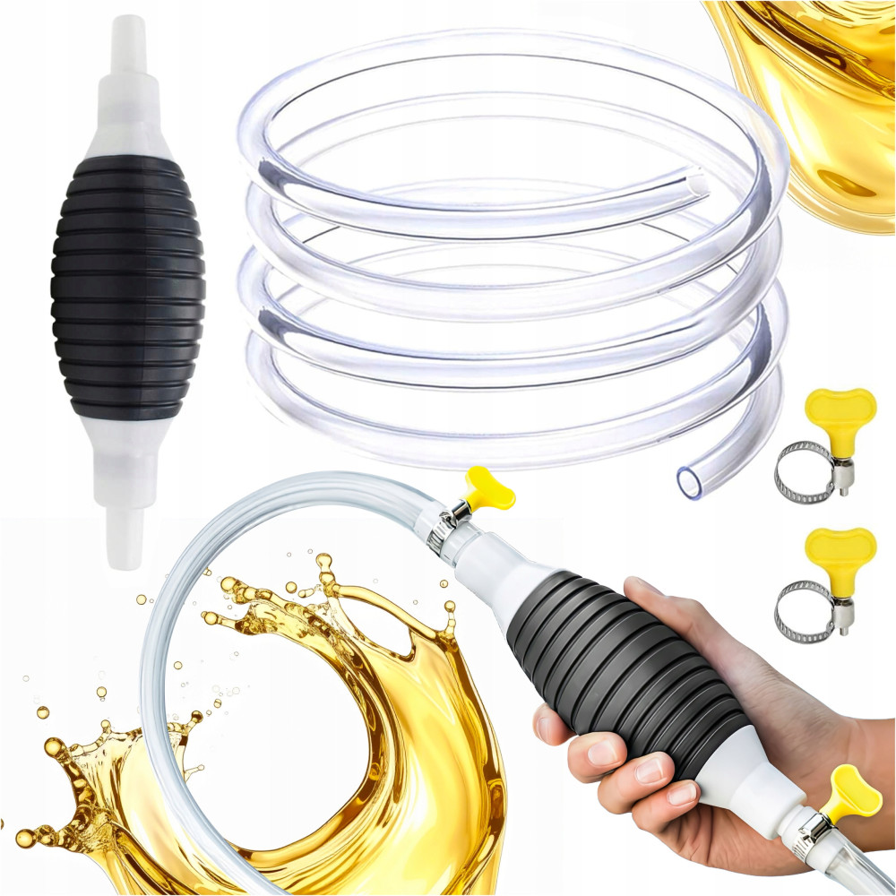 Pompka ręczna do paliwa oleju ropy płynów pompa + wąż 2m