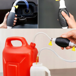 Pompe manuelle à main pour pompe diesel à carburant liquide + tuyau de 2m