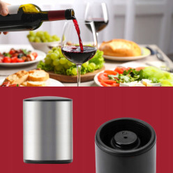 Vacuum bottle stopper silver