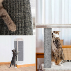 Samoprzylepna mata do drapania dla kota ochrona mebli 100 × 30 cm szara