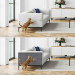 Selbstklebende Kratzmatte für Katzen Möbelschutz 100 × 30 cm grau