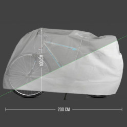 Pokrowiec na rower skuter szary 200 x 100 cm wodoodporny