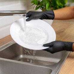 Rękawiczki nitrylowe bezpudrowe 100 szt czarne rozmiar S rękawice