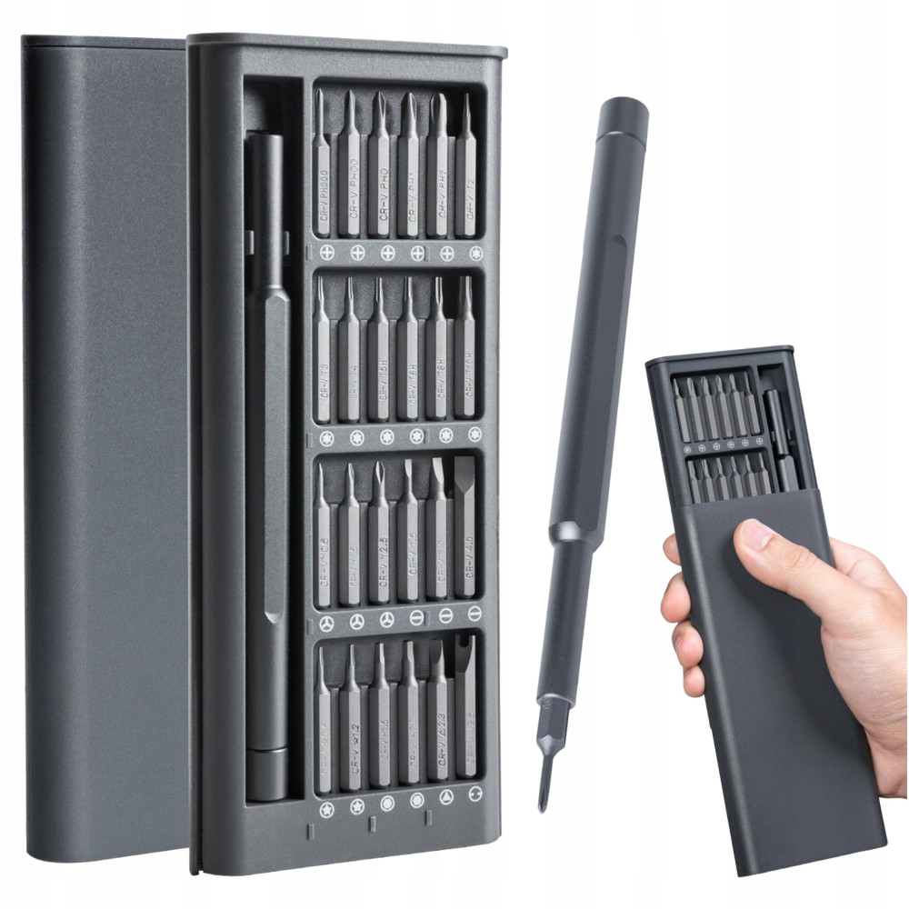 Zestaw śrubokrętów bity wkrętaki 25 el magnetyczne + etui