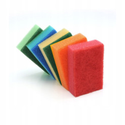 Gąbki do mycia naczyń 10 szt dwustronne zmywaki kuchenne kolorowe