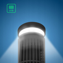 Hordozható torony ventilátor asztal USB LED-es világítással