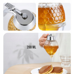 Dozownik do miodu dyspenser nalewak pojemnik do syropu czekolady 200ml