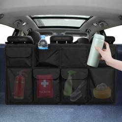 Organisateur de botte de voiture pour la poche de rangement du dossier de siège XXL