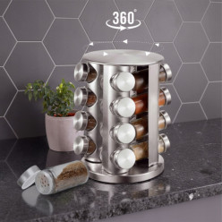 Rotačné nádoby na korenie 16ks držiak na koreniny