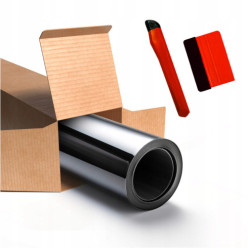 Folia do przyciemniania szyb 300 x75cm samochodowa czarna 99% ochrona UV