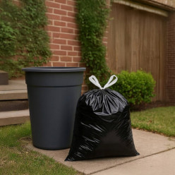 Worki na śmieci z taśmą 1 rolka 120l czarne