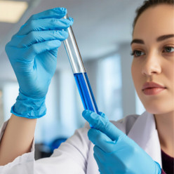 Rękawiczki nitrylowe 100szt niebieskie bezpudrowe rozmiar XL mocne rękawice