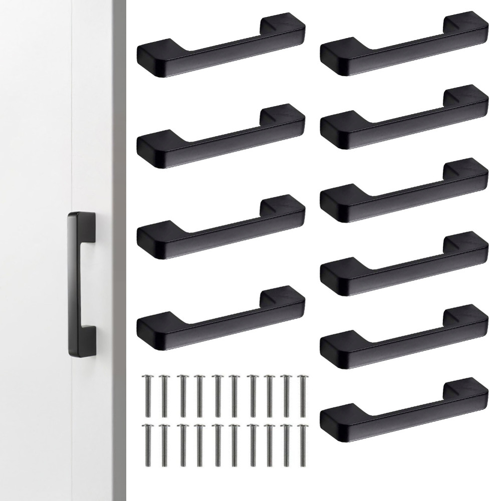 Uchwyt meblowy zestaw 10 szt czarny mat 96mm do szafek kuchennych